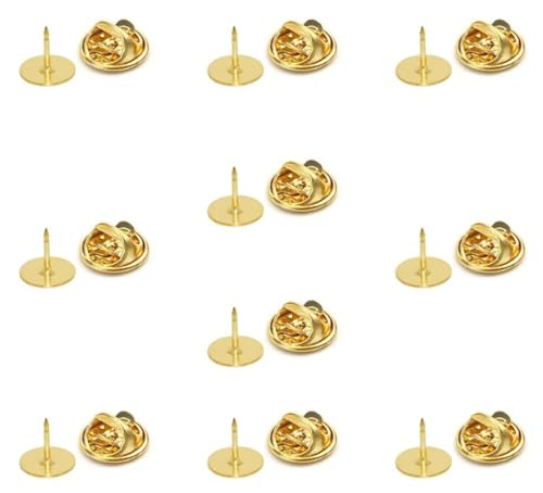 Boumvid Cierres De Mariposa, 10 Pares Mariposas Clutch Metal Pin Back Cierre De Broche Pins, Ropa Embragues Pines Con Alfileres En Blanco, Para Diy Manualidades Y Joyería Tachuelas Corbata Dorado Boumvid Cierres De Mariposa, 10 Pares Mariposas Clutch Metal Pin Back Cierre De Broche Pins, Ropa Embragues Pines Con Alfileres En Blanco, Para Diy Manualidades Y Joyería Tachuelas Corbata Dorado