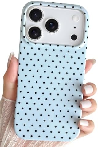SmoBea Für iPhone 18 Pro Hülle, Polka Dot Pattern Handyhülle,Blau