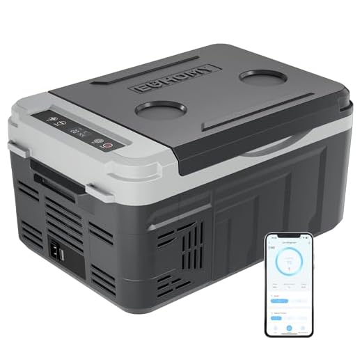 EUHOMY 10L Kompressor Kühlbox (-20℃~20℃) 12/24V DC & 230V AC Tragbarer Kompressor-Kühler mit Bluetooth APP Steuerung, 15-Min Schnellkühlung, ECO/MAX Modi, Leise <45dB, für Camping, Wohnmobil & Reisen