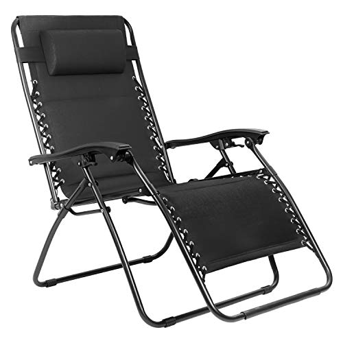 Flamaker Zero Gravity Chair Oversized Padded Patio Adjustable Recliner Outdoor Lounger Chair