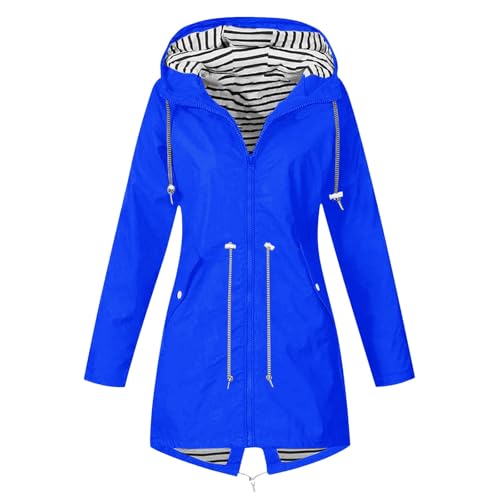 Manteau coupe-vent grande taille imperméable et résistant pour femme