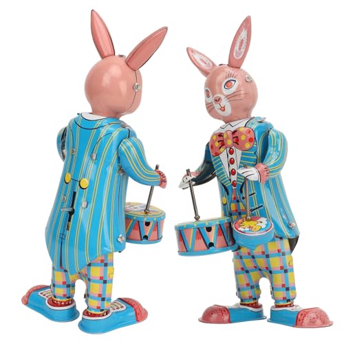 Brinquedo de Corda de Coelho Balançando Com Coleção Nostálgica de Folha de Flandres para Decoração d