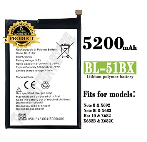 Image of Original BL-51BX Battery for Infinix Note 8 X692 / 8i X683 / Hot 10 X682 / X682B / X682C Battery with 6 Months Warranty** (P40)