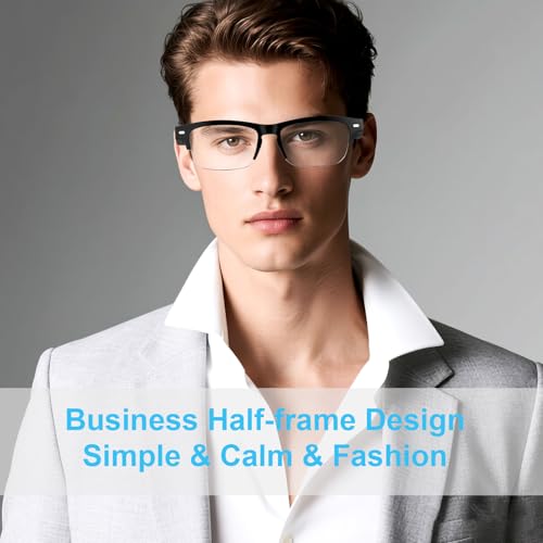 Image of Smart Glasses for Women Men, Anti-blue Light & Photochromic Lenses, Open-ear Half-frame Design, 26.1g Lightweight Music Sunglasses, Bluetooth Glasses with Speakers for Travel Sports Cycling(YX01)