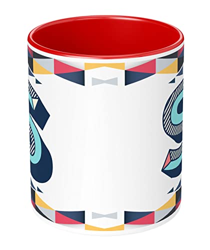 Image of 3D Colorful Alphabet Letter S Printed Coffee Mug For Girls Boys Friends Love Kids Best Gift For Birthday Anniversary Initial Letter S (Microwave Safe Ceramic Tea Coffee Mug-350ml) - ABV3TM2 118
