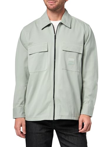 Image of BOSS Men's Twill Cargo Pocket Zip Up Overshirt