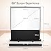 Todeco Beamer Leinwand 80 Zoll 4:3, Mobile Business und Heimkino Beamer, Tragbar Projektor Leinwand, Bodenprojektor Bildschirm, 163 x 123 cm, Keine Montage erforderlich
