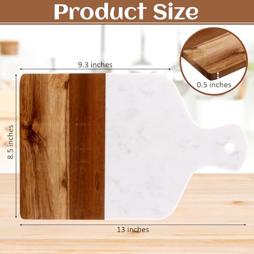 Tablas de cortar marble y madera acacia 2 piezas miniatura 2