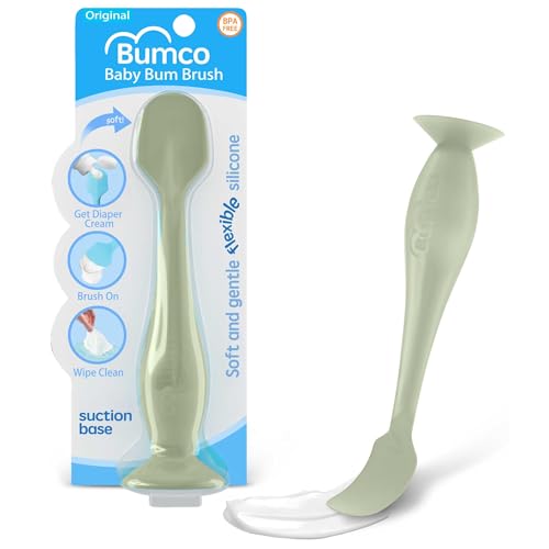 Image of Bumco Diaper Cream Spatula - BPA-Free Diaper Bag Essentials, Soft Butt Spatula Baby, Mom-Invented Butt Paste Spatula, Bumco Diaper Cream Spatula, Flexible Diaper Cream Applicator, Baby Bum Brush