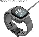XGMO USB Magnetic Charging Cable for Fitbit Versa 4 / Versa 3 / Sense/Sense 2 Smart Watch, Black (NOT for Versa 1/2 / Lite) gallery image