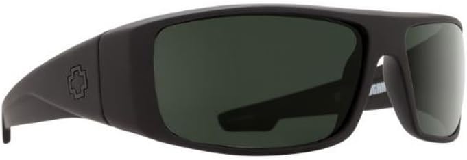 Spy Logan Sunglasses Matte Black With Happy Gray Green Polarized Lens