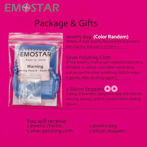 Mother Son Dangle Charms fits Pandora Mother's Day Bracelet, Pave CZ Heart Mom Grandson Pendant Beads in Silver Plated, Gifts for Son in Law/Godson/Stepson/Matron by EMOSTAR - Image 5