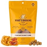 What's Barking Soft Bites, Soft Chewy Dog Treats for Training or Snacking, Pet Essentials, Bite Size Pieces for Dogs, Natural Ingredients, Made in USA, Resealable Bag (Pack of 1, Peanut Butter Honey)