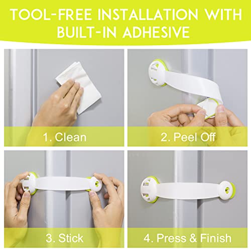 5 Pack Refrigerator Door Lock, Mini Fridge Lock Child Safety, Child Proof Cabinet Locks, Fits Perfectly For Locking Cabinets, Sliding Door, Drawers, Toilet Seat, Freezer, Closet Seat, Window, Oven #TOP4