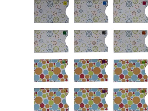 Set of 12 RFID Blocking Sleeves | Credit Card Sleeve Anti RFID Identity Theft Protection Card Protector Holder Slim Design Fit Wallet/Purse(Circle)2