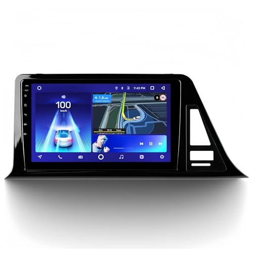 Navegación GPS para Coche para Toyota C-HR para CHR 2016-2020 para Coche Reproductor Multimedia de vídeo Navegación GPS Android Sin 2din 2 DIN DVD(C-HR CC2P 1Din 64GF1)