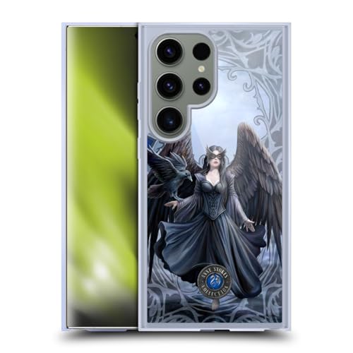 Coque en Gel Samsung Galaxy S24 Ultra Compatible MagSafe Anne Stokes Corbeau Head Case Designs
