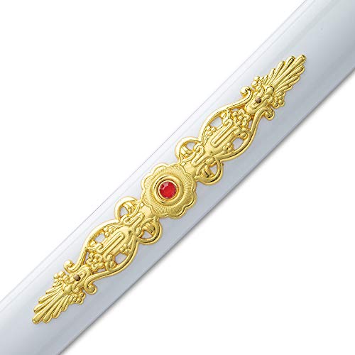 K Exclusive White Lotus Katana With Scabbard - High Carbon Steel Blade, Metal Alloy Fittings, Wooden Scabbard - Length 39" #TOP6