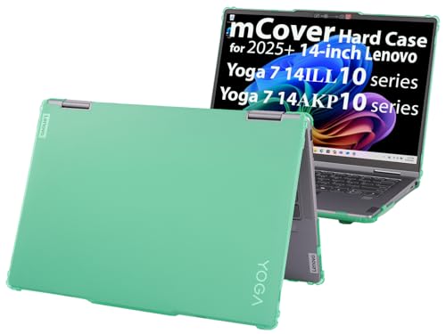 mCover Funda solo compatible con Lenovo Yoga 7 2 en 1 14ILL10 de 14 pulgadas 2025 ~ 2026 | 14AKP10 Series Windows Notebook Computers (no es compatible con ningún otro modelo) (verde)