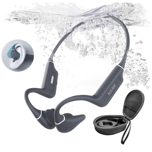 NANK Runner Diver2 Pro Bone Conduction Headphones with Hard Case，IP69 Swimming Headphones Bluetooth 5.4 & 32GB MP3 Player, Open Ear Headphones with Mic, Fit for Sports