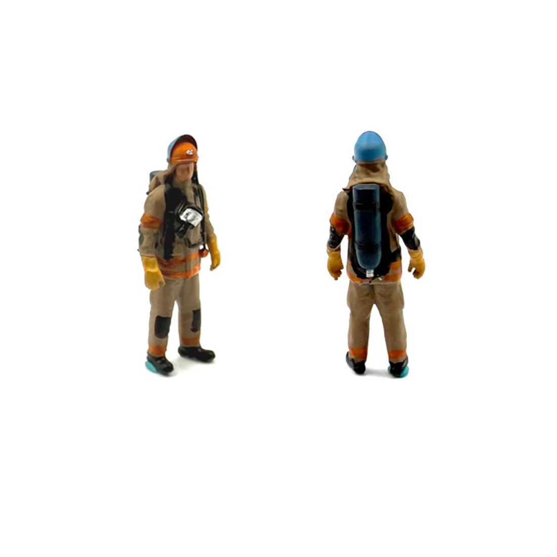 XKlemBauklode Speziell Feuerwehr Actionfiguren Modellbau im Maßstab 1:64, Miniaturleute Spur, Realistischen Figuren, Menschen Figuren Rollenspiele, Einsatzszene Diorama Landschaftsbau