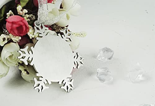 Snowflake Ornament Hanging Christmas Tree Ornaments Snowflakes Ornaments With Image Glass Dome For New Year's Christmas Winter Party Decoration Cat Pink White #TOP5