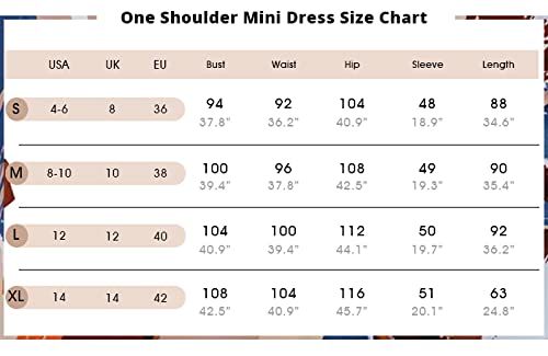 Berrygo Women's One Shoulder Batwing Cape Mini Dress Summer Going Out Loose Casual Club Dress Purple L #TOP5