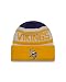 NFL Minnesota Vikings Biggest Fan 2.0 Cuff Knit Beanie, One Size, Yellow