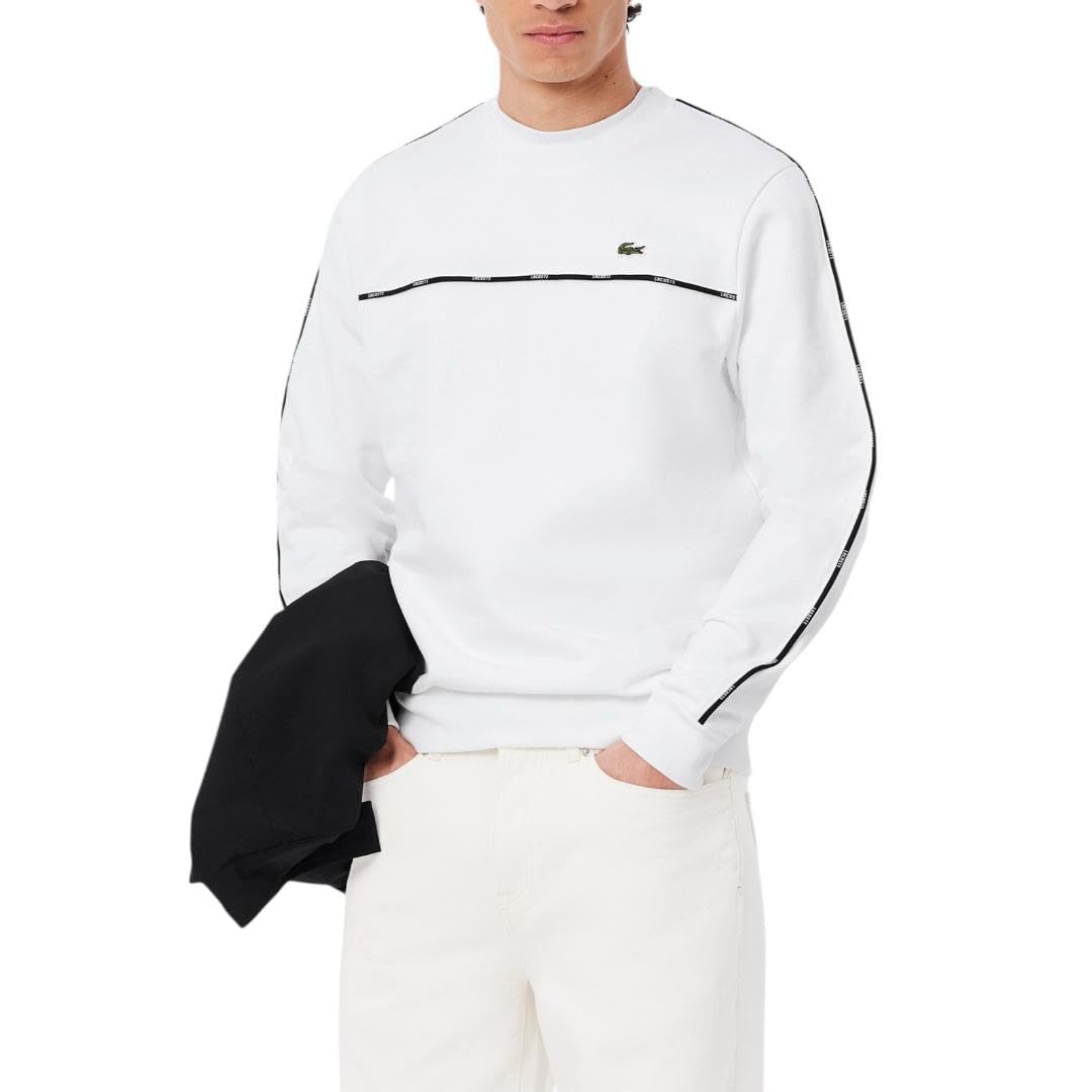 

                                                    Lacoste Men's Logo Trim Fleece Sweatshirt, White, 