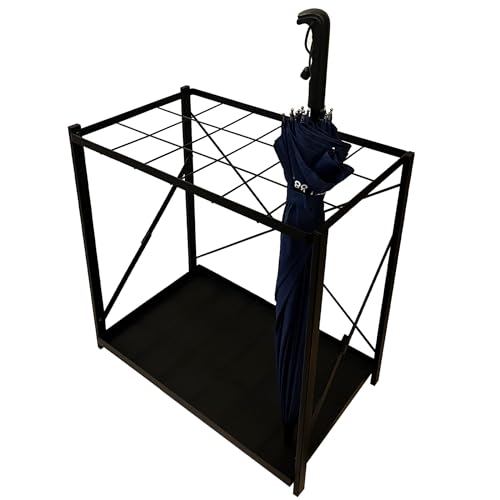 傘立て 18本用 折りたたみ式 業務用 傘たて 大容量 屋内 屋外対応 かさたて 玄関 水受け付き ブラック