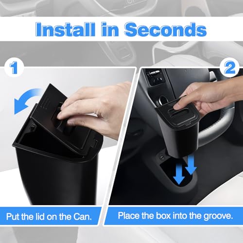 Image of Karltys Car Trash Can, Dedicated Garbage Can for with Lid, Odor-Proof Car Garbage Bin Automotive Center Console Organizer for Hyundai Ioniq 5 2022-2024 Interior Accessories(Not for 2025+ /N Line)
