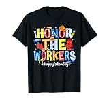 Honor The Worker Patriotic Happy Labor Day T-Shirt