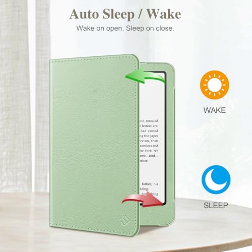 Image of Fintie Case for 7 inch /6.8 inch Kindle Paperwhite(12th /11th Generation-2024 /2021) and Kindle Colorsoft Signature Edition -Slim Foldable Stand Cover Auto Wake /Sleep for Paperwhite 2024, Sage Green
