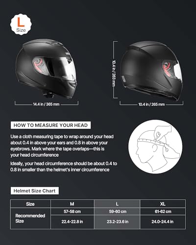 image for VEVOR Motorcycle Helmet, Full Face, Adult Motocross Dirt Bike Helmet w