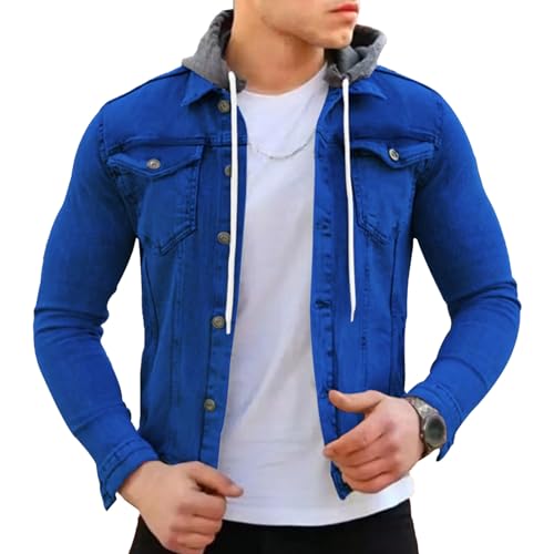 Veste militaire à capuche en jean homme pour un style urbain quotidien