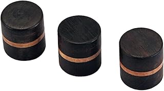 JD.Moon 3pcs Rosewood Electric Bass Guitar Control Knob or Beach Finish Effect Pedal Amaplifier Volume Tone Control Knobs Push Pull