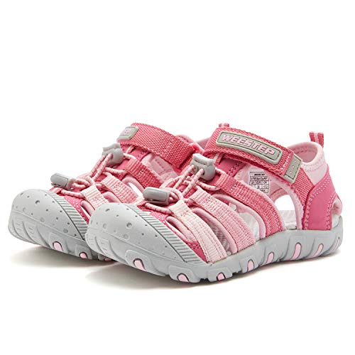 Image of Weestep Toddler Little Kid Boys and Girls Close Toe Hook Loop Sandal