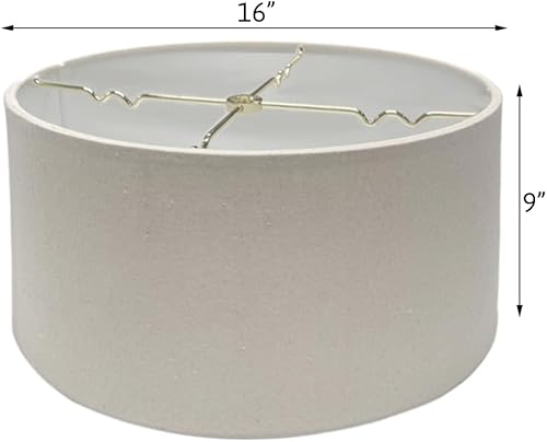 Miniatura 3 de 16x16x9 Hardback Tambor poco profundo Pantalla Luz Avena Tela de lino