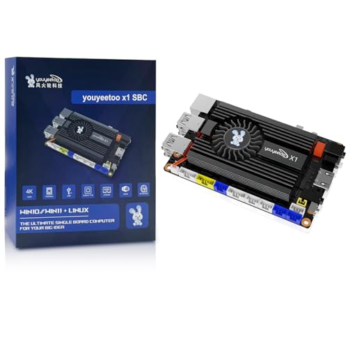 youyeetoo X1 – N5105 x86 Windows komputer jednopłytowy – podwójny serwer nośników 4K – podwójne gniazda M.2, obsługuje moduł 2280 NVMe mSATA SSD/WiFi 6 – PCIE 3.0 – NFC (X1 (4 GB RAM + 64 GB eMMC))