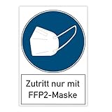 stempel-fabrik – Plakate 'Zutritt nur mit FFP2-Maske' – FFP...