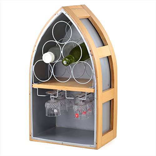 Freestanding Wooden Wine Bottle Holders | Racks & Cabinets For Kitchen Dining & Barware Storage & Organization Ideas | Outdoor Barbecue & Picnic Accessories | Boat Shaped Home & Decor Ideas #TOP30