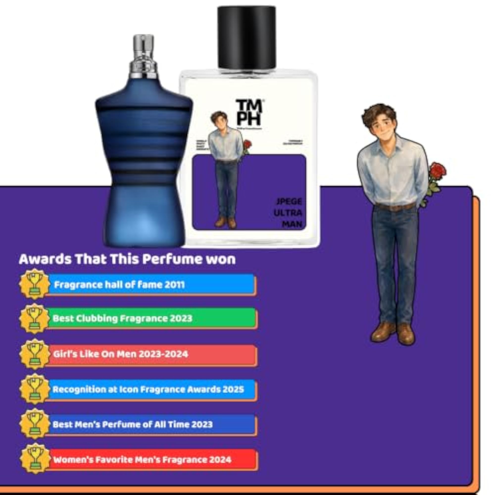 Ultra Man Sweet Fruity Eau De Parfum for Men, 50ml