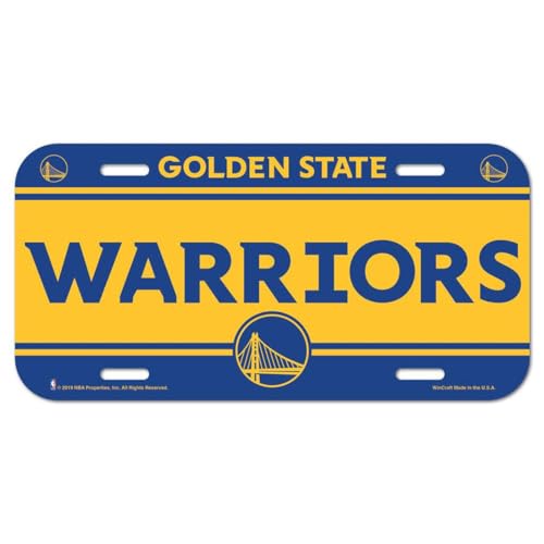 NBA Golden State Warriors License Plate, Team Color, One Size