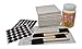 Annys Coaster Tile Kit: Set of 10 Glossy White Ceramic Tiles 4 by 4 Each, Exclusive Guide for Tile Crafts, Mod Podge, 4 Sponge Craft Brushes and Felt Pads
