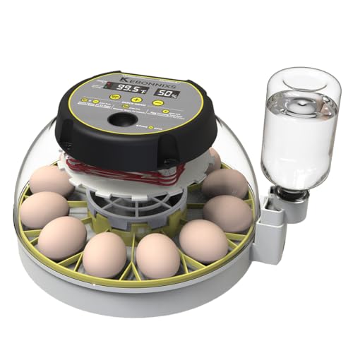 KEBONNIXS 12 Egg Incubator with Humidity Display, Egg...