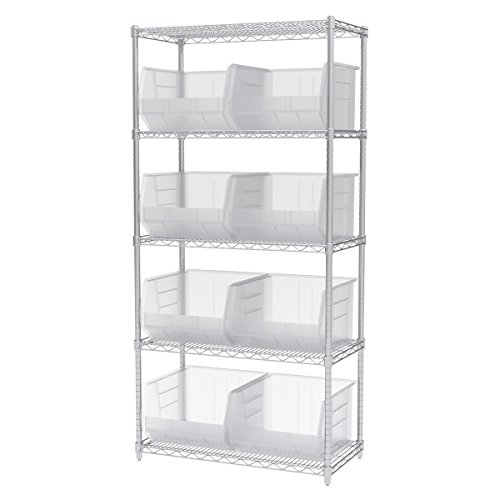 image for Akro-Mils 30270 AkroBins Plastic Storage Bins, Space-Saving Stackable 