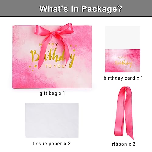 Nihuecne-13-Large-Birthday-Gift-Bag-with-Card-and-Tissue-Paper-Big-Pink-and-Gold-Birthday-Wrap-Paper-Gift-Bag-with-Satin-Ribbon-Handles-for-Girls-and-Womens-Birthday-Party