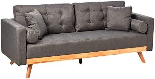 Divano Roma Furniture Madison Sofas, Dark Grey