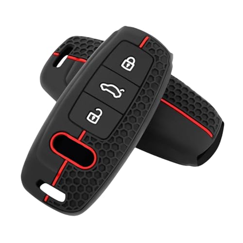 OTMIK Silicone Car Key Cover Case fit for Audi A6L A7 A8 A8L E-tron Q8 C8 Key Shell Accessories