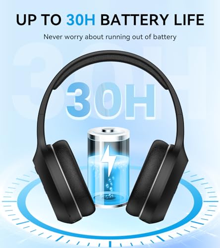 Edifier W600BT Wireless Over-Ear Headphones, Bluetooth V5.1, Crystal Clear Call, 40mm Drivers, 30H Playtime, Connect to 2 Devices, Built-in Microphone, Lightweight, for Travel, Home, Office - Black - Image 5